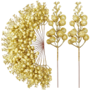 10 Stück Künstliche glitzernde Beerensträuße 15 cm Weihnachtsdekoration mit glänzenden Früchten Winterdekoration für Tisch Kranz oder Baum Wohnraumdekoration 1