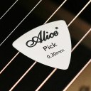 10 Stück Metall-Picks Alice 0,3 mm Dreiecksform Edelstahl Glänzende Oberfläche Robuste Picks für E-Gitarre und Akustikgitarre Präziser Ton 2