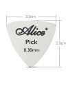 10 Stück Metall-Picks Alice 0,3 mm Dreiecksform Edelstahl Glänzende Oberfläche Robuste Picks für E-Gitarre und Akustikgitarre Präziser Ton 3