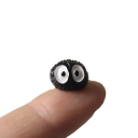 10 Stück Miniatur Staubkugeln mit Gesicht 1,1 x 0,8 cm Harzfigur Niedliches Mini-Spielzeug dekorative Figuren Sammlerset 3