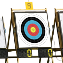 10 stuks Boogschietdoelen 40 x 40 cm Ronde papieren professionele doelen Puntentelling 1–10 Middenkruis 6