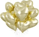 10 stuks Glanzende ballonnen in hartvorm 45,7 cm decoratieve feestballonnen metallic effect voor feesten en bruiloftdecoratie 6