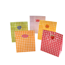 10 sztuk Kolorowe torby papierowe kraft 23 x 15 x 8 cm Wzór w kratkę Torby prezentowe na imprezy festiwale śluby urodziny ciastka 6