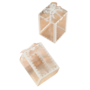 10 Transparent PVC Boxes 7 x 5 x 5 cm Plastic Gift Boxes with Ribbon and Hearts Wedding Favours Christmas Sweet Wrappings Birthday Gift Packaging 10
