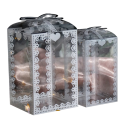 10 unidades de cajas de PVC transparentes 15 x 8 x 8 cm Cajas de regalo de plástico con lazo y corazones Empaque de dulces para bodas Envases navideños para regalos Cajas decorativas elegantes 3