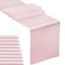 10 unidades de caminos de mesa de satén 30,5x273 cm Decoraciones de seda para bodas, fiestas de cumpleaños, banquetes, decoración de mesa 9