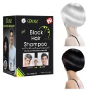 10 unidades de Dexe Fast Champú Colorante para Cabello 25 ml Champú Natural para Cabello Negro en 5 Minutos, Coloración Herbal Negra, Aplicación 4