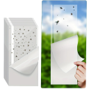 10 unidades de trampas adhesivas transparentes para moscas 21 × 7 cm trampas adhesivas impermeables para vidrio de ventanas y puertas para atrapar insectos voladores 2