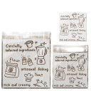 100 de bucăți Pungi plastice autoînchizătoare 14 x 17 cm Ambalaje transparente pentru biscuiți, bomboane și delicatese Pungi albe cu motive de coacere și gătit Ambalaje pentru Crăciun, Halloween și cadouri 2