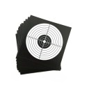 100 de bucăți ținte de hârtie pentru tir 14 x 14 cm Rotund cu cercuri concentrice Evaluare pe puncte 1–9 Pânză neagră țintă albă Antrenament de precizie 3