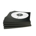 100 de bucăți ținte de hârtie pentru tir 14 x 14 cm Rotund cu cercuri concentrice Evaluare pe puncte 1–9 Pânză neagră țintă albă Antrenament 4