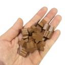 100 figuras de madera 16 x 16 mm Figuras de repuesto para juegos de mesa Colores variados 7