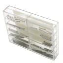 100 kpl ruuvitappeja kellonrannekkeisiin, 10 kokoa, muovilaatikossa, 8,6 x 6,4 x 1,6 cm 6