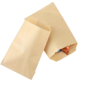 100 ks Kraft papírové sáčky 15,5 x 10,5 cm Potravinářské přírodní obaly na potraviny Ekologické pevné sáčky na pečivo svačiny a dárkové balení 4