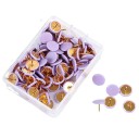 100 ks připínáčky na nástěnku barevné hlavičky 10×10 mm plast kov kancelářské špendlíky pro připnutí poznámek a dokumentů 10