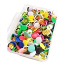 100 ks připínáčky na nástěnku barevné hlavičky 10×10 mm plast kov kancelářské špendlíky pro připnutí poznámek a dokumentů 11