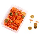 100 ks připínáčky na nástěnku barevné hlavičky 10×10 mm plast kov kancelářské špendlíky pro připnutí poznámek a dokumentů 8