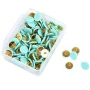 100 ks připínáčky na nástěnku barevné hlavičky 10×10 mm plast kov kancelářské špendlíky pro připnutí poznámek a dokumentů 2