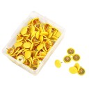 100 ks připínáčky na nástěnku barevné hlavičky 10×10 mm plast kov kancelářské špendlíky pro připnutí poznámek a dokumentů 1