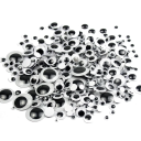 100 pcs Adhesive Moving Eyes 7 Sizes 5–30 mm Plastic Eyes for Crafting Handmade Decorations DIY Creative Sets 1