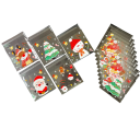 100 pcs Christmas Self-Sealing Bags 10 x 10 cm Transparent OPP Bags with Santa Claus Pattern Decorative Packaging for Sweets Biscuits Gifts Stationery and Parties 3