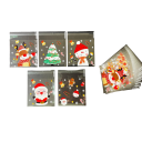 100 pcs Christmas Self-Sealing Bags 10 x 10 cm Transparent OPP Bags with Santa Claus Pattern Decorative Packaging for Sweets Biscuits Gifts Stationery and Parties 5