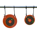 100 pcs Cibles en papier autocollantes tricolores 3" 7,6 cm en rouleau Cibles d'entraînement avec effet éclaboussure pour l'entraînement 2