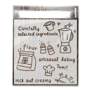 100 pcs Self-Sealing Plastic Bags 10 x 13 cm Transparent Packaging for Biscuits Sweets and Treats White Bags with Baking and Cooking Motifs Christmas Halloween Party Pack 1