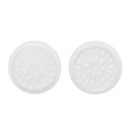 100 pezzi di dischetti in plastica per colla per ciglia Palette per applicazione ciglia Supporto per ciglia Piastra per colla Strumento cosmetico per allungamento ciglia 1