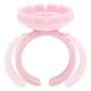 100 pièces d'anneaux en plastique pour colle forme ronde 2,3 x 1,5 cm Supports jetables pour cils Pigment de tatouage Coupelles en éventail 5