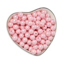 100 piezas de cuentas de acrílico de 6 mm Forma redonda Acrílico Adecuadas para pulseras pendientes collares Creación de decoraciones Fabricación de joyas Enhebrado de cuentas 5