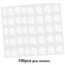 100 pz Pad di carta per colla per ciglia Pad rotondi monouso per allungamento ciglia Accessori per extension ciglia 3
