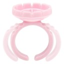 100 st Plastiska limringar rund form 2,3 x 1,5 cm Engångshållare för fransar Tatuering pigment Fläktkoppar Kosmetiska verktyg 2