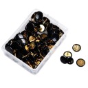 100 Stück Pinnnadeln mit bunten Köpfen 10×10 mm Kunststoff Metall Büroklammern zum Anheften von Notizen und Dokumenten 5