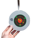 100 stuks Driekleurige papieren zelfklevende doelen 3" 7,6 cm op rol Cursus schietdoelen met spettereffect voor precisietraining 3