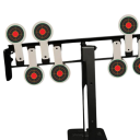 100 stuks Driekleurige papieren zelfklevende doelen 3" 7,6 cm op rol Cursus schietdoelen met spettereffect voor precisietraining 5