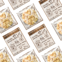 100 sztuk Samouzawierające się torby plastikowe 14 x 17 cm Przezroczyste opakowania na ciastka, cukierki i smakołyki Białe torby z motywami pieczenia i gotowania Świąteczne, Halloweenowe, opakowanie prezentowe 5