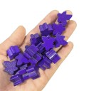 100 träfigurer 16 x 16 mm Ersättningsfigurer till brädspel Olika färger 10