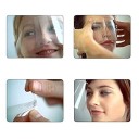 100 unidades de escudos faciais descartáveis 9×20 cm Máscaras transparentes de maquilhagem e duche Utensílios de cabeleireiro Proteção ao pintar cabelos 2