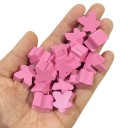 100 Wooden Figures 16 x 16 mm Replacement Figures for Board Games Various Colours 15