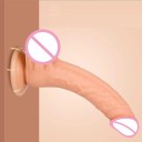 Realistisk konstgjord dildo med sugkopp 18 x 3,5 cm ådring vattentät mycket flexibel diskret förpackning 2