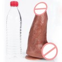 Realistisk silikondildo med sugkopp 23 cm vening flexibelt hypoallergent material diskret förpackning 2