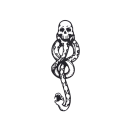Tillfällig vattentät tatuering Death Eater 10,5 x 6 cm Fake Body Tattoo Snake Tatuering Hållbar tillfällig tatuering i 15 dagar 1