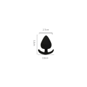 Silikon buttplug med handtag storlek S 2,7 cm ergonomisk form slät yta lättskött diskret förpackning 2