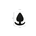 Silikon buttplug med handtag storlek L 4,1 cm ergonomisk form slät yta lättskött diskret förpackning 2
