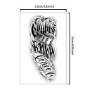 Tillfällig tatuering text 22 x 9,8 cm Handstilt mörkt mönster, vattentålig, modern stil, hållbarhet upp till 15 dagar 2