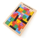Träpussel för barn från 3 år Färgglada bitar av kvadrater som läggs i en ram Utvecklar skicklighet och fantasi 27 x 18 x 1 cm 3