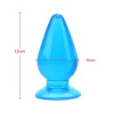 Silikon buttplug 6 x 12 cm ergonomisk form slät yta flexibelt material enkelt underhåll speciella smörjgeler diskret förpackning 7