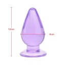 Silikon buttplug 6 x 12 cm ergonomisk form slät yta flexibelt material enkelt underhåll speciella smörjgeler diskret förpackning 9
