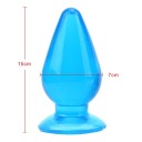Silikon buttplug 7 x 15 cm ergonomisk form slät yta flexibelt material enkelt underhåll speciella smörjgeler diskret förpackning 9